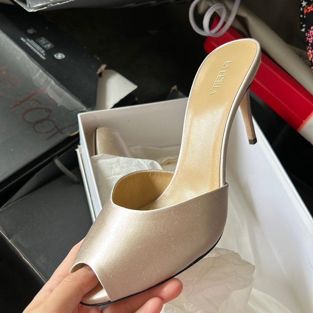 COPY - LA PERLA SILK HEELS